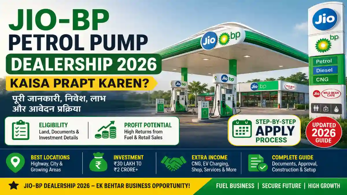 Jio-bp Petrol Pump Dealership 2026 Kaise Milegi: Cost Aur Process