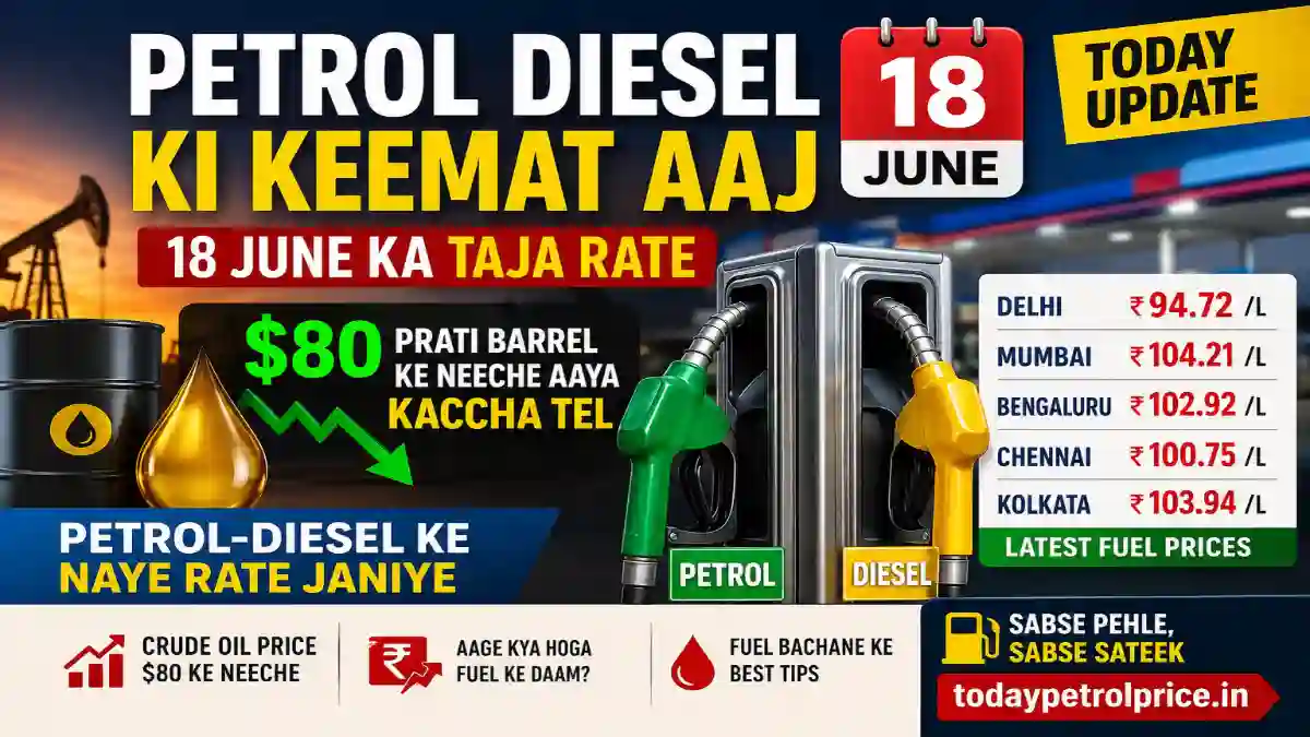 Petrol Diesel Price Today 18 June: Crude Below $80, Check Rates